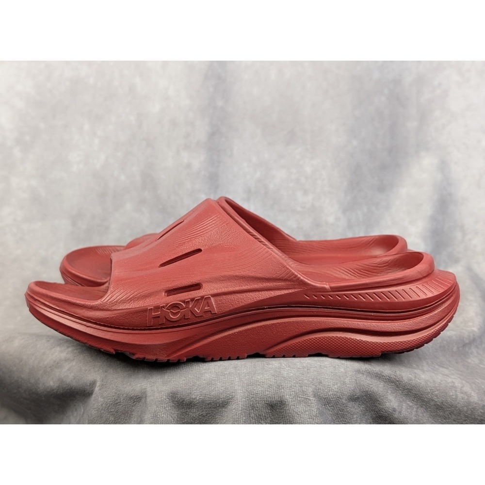 Hoka Ora Recovery Slide 3 Mens 11 Red Comfort Sandals 1134270-BCRD NWOT